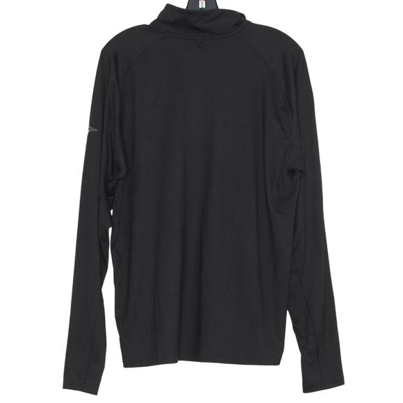 NWT Brooks Mens Pullover 1/2 Zip Dash Athleisure Minimalist Normcore Black Large - Picture 2 of 9